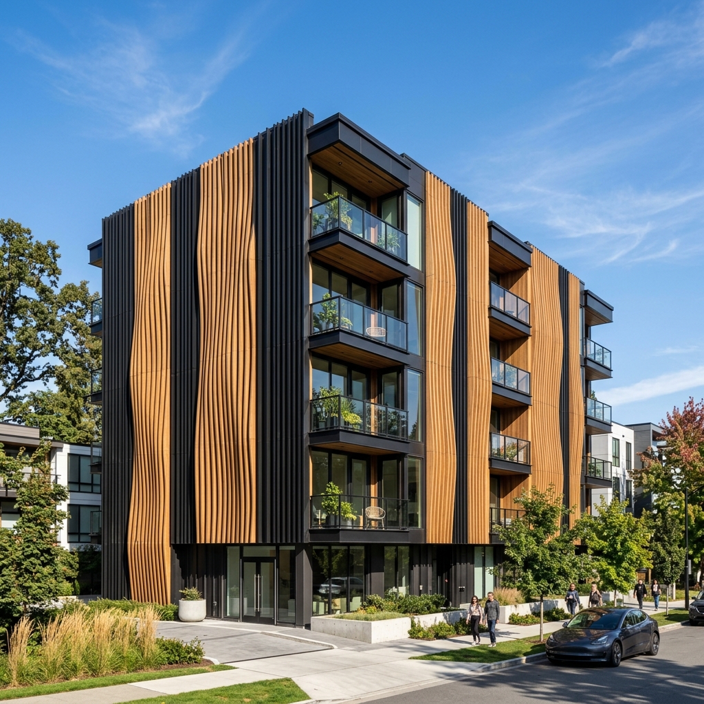 DC1100 Slatted Façade Profile application showcase 1